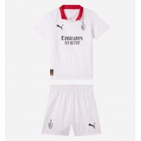 Camiseta AC Milan Segunda Equipación Replica 2024-25 para niños mangas cortas (+ Pantalones cortos)